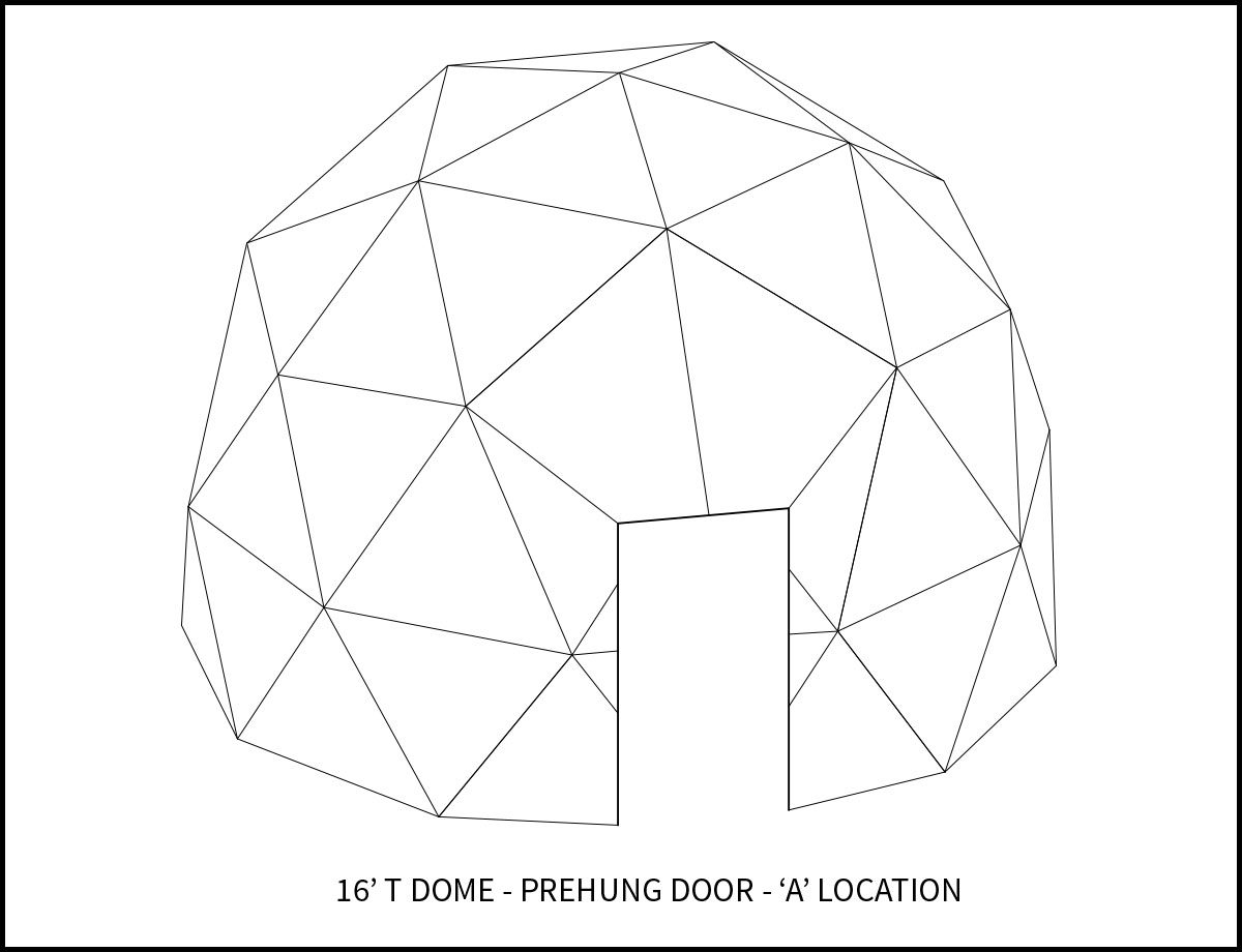 16ft T Dwell Dome - 'A' Door Location