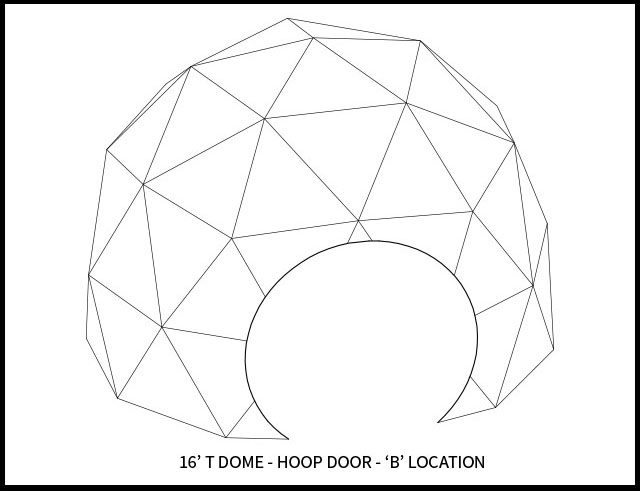 16ft Event Dome - 'B' hoop door
