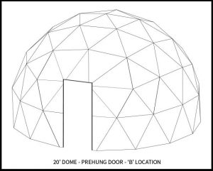 20ft Dwell Dome - 'B' Door Location