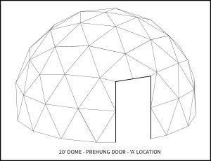 20ft Dwell Dome - 'A' Door Location