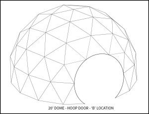 20ft Event Dome - 'B' Door Location