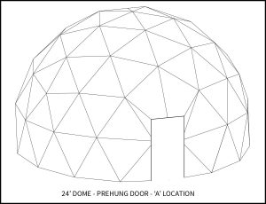 24ft Dwell Dome - 'A' Door Location