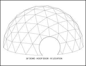 30ft Event Dome - 'A' Door Location