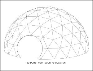 30ft Event Dome - 'B' Door Location
