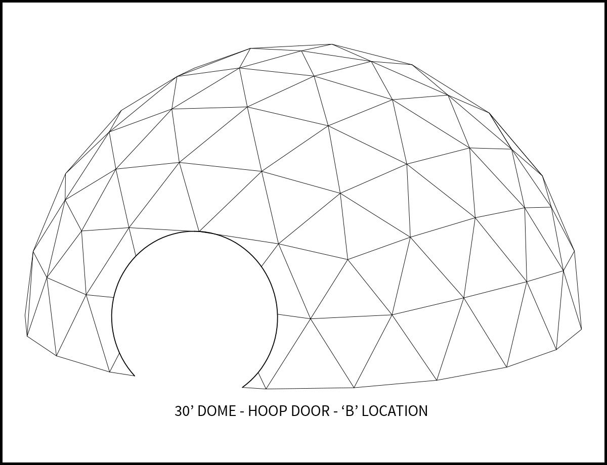 30ft Event Dome - 'B' Door Location