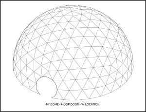 44ft Event Dome - 'A' Door Location